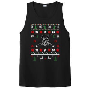 Ger Shepherd Ugly Christmas Dog Lover Gift PosiCharge Competitor Tank