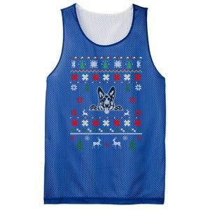 Ger Shepherd Ugly Christmas Dog Lover Gift Mesh Reversible Basketball Jersey Tank