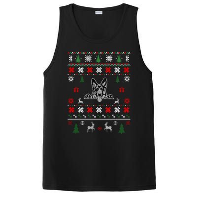 Ger Shepherd Ugly Christmas Dog Lover Gift PosiCharge Competitor Tank