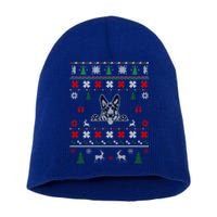 Ger Shepherd Ugly Christmas Dog Lover Gift Short Acrylic Beanie