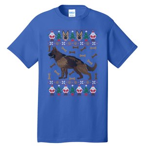 Ger Shepherd Ugly Christmas Holiday Dog Lover Xmas Gift Cool Gift Tall T-Shirt