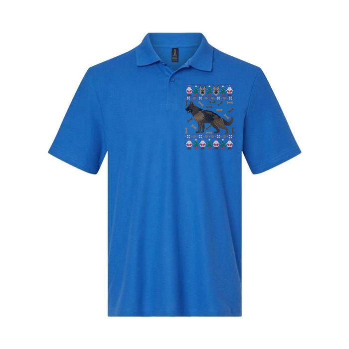 Ger Shepherd Ugly Christmas Holiday Dog Lover Xmas Gift Cool Gift Softstyle Adult Sport Polo