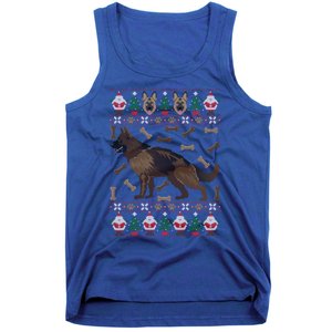 Ger Shepherd Ugly Christmas Holiday Dog Lover Xmas Gift Cool Gift Tank Top