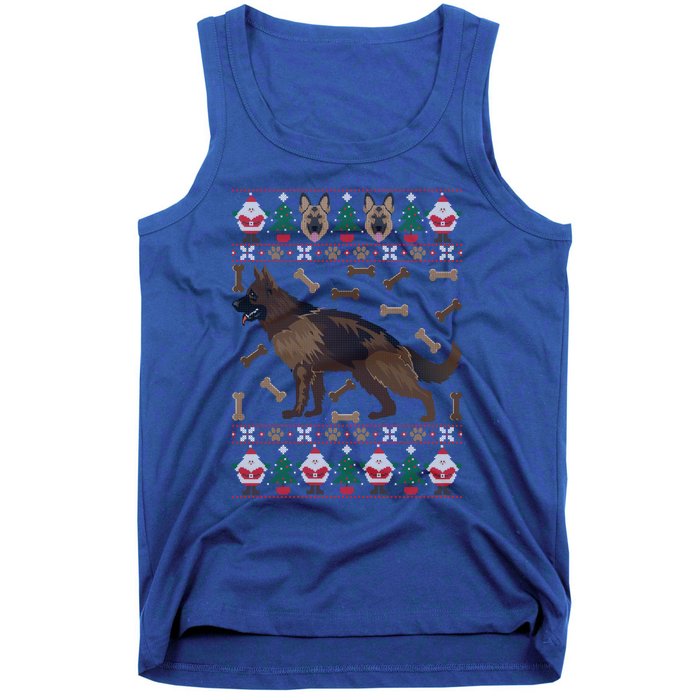 Ger Shepherd Ugly Christmas Holiday Dog Lover Xmas Gift Cool Gift Tank Top