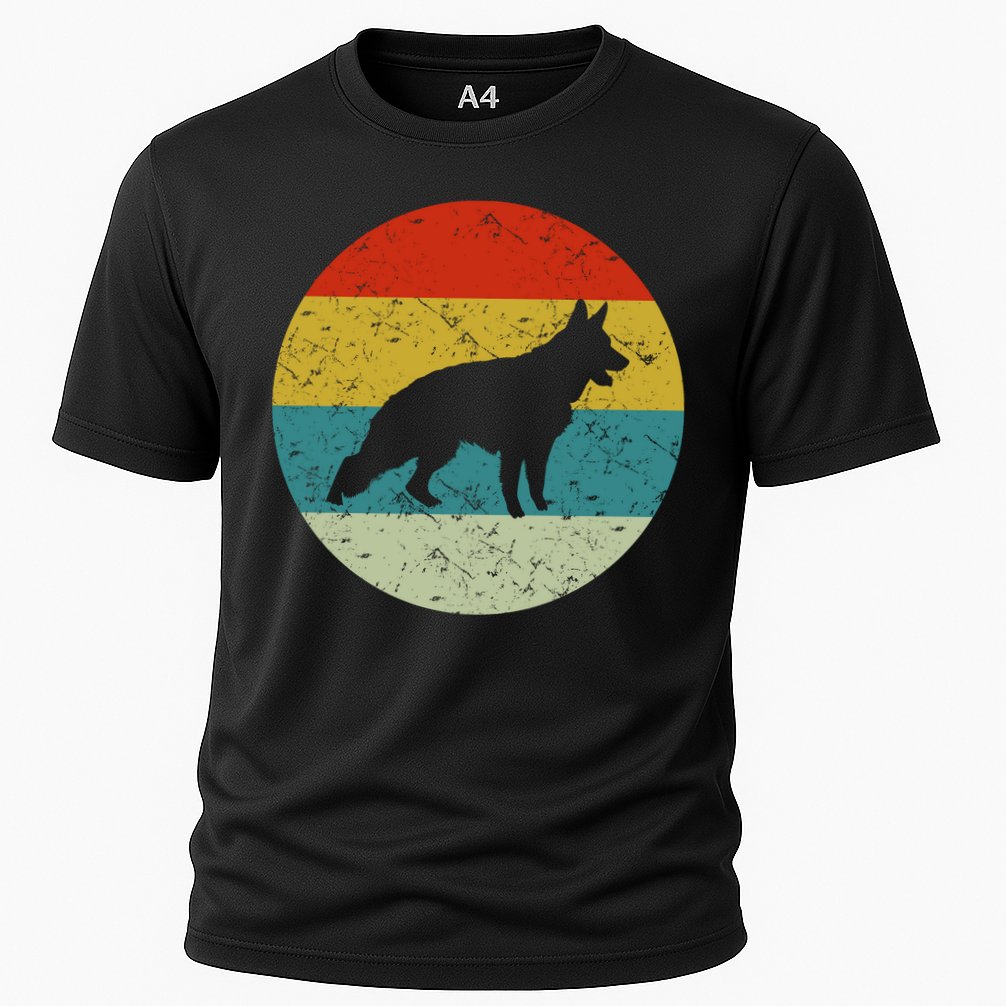 German Shepherd Vintage Dog 70s Cooling Performance Crew T-Shirt