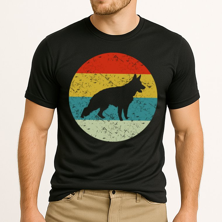German Shepherd Vintage Dog 70s Cooling Performance Crew T-Shirt