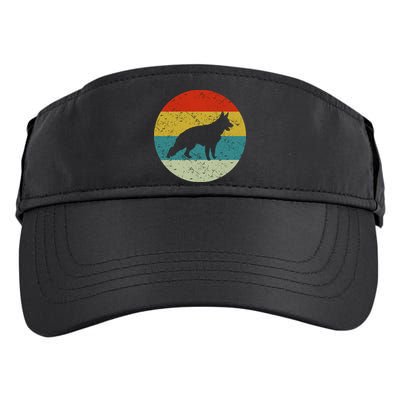 German Shepherd Vintage Dog 70s Adult Drive Performance Visor