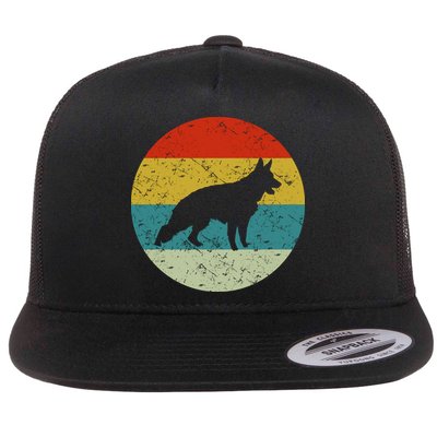 German Shepherd Vintage Dog 70s Flatbill Hat
