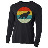 German Shepherd Vintage Dog 70s Cooling Performance Long Sleeve Crew