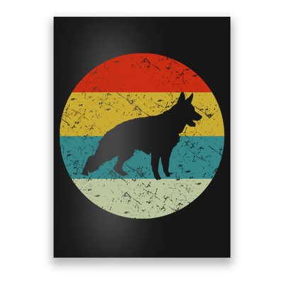 German Shepherd Vintage Dog 70s Poster