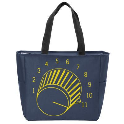 Guitar Shirts Volume Up To 11 Zip Tote Bag