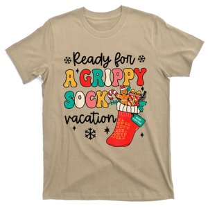 Grippy Sock Vacation Christmas Psych Therapy Mental Health T-Shirt