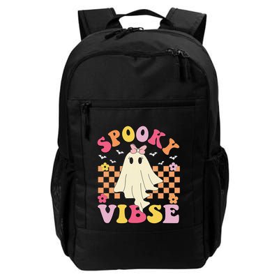 Groovy Spooky Vibes Halloween Ghost Spooky Season Daily Commute Backpack