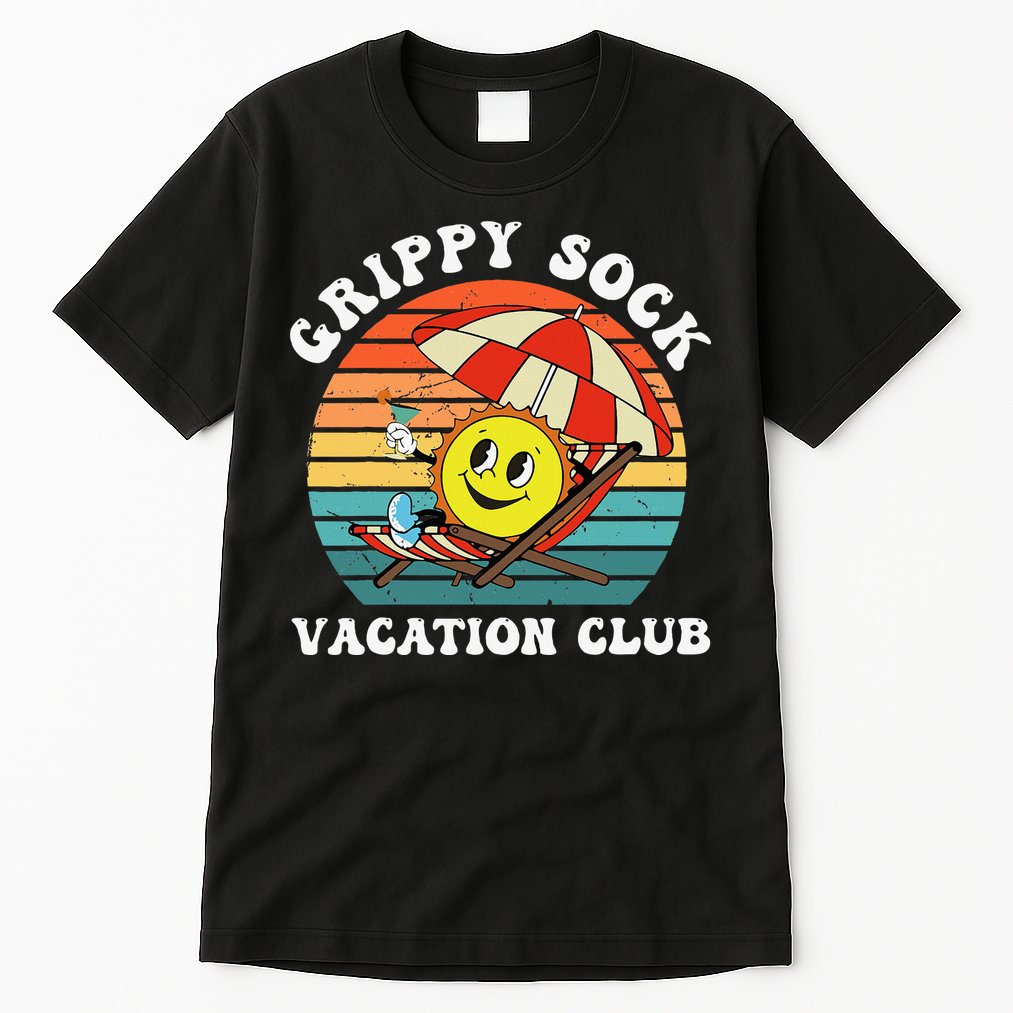 Grippy Sock Vacation Club Funny Tall T-Shirt