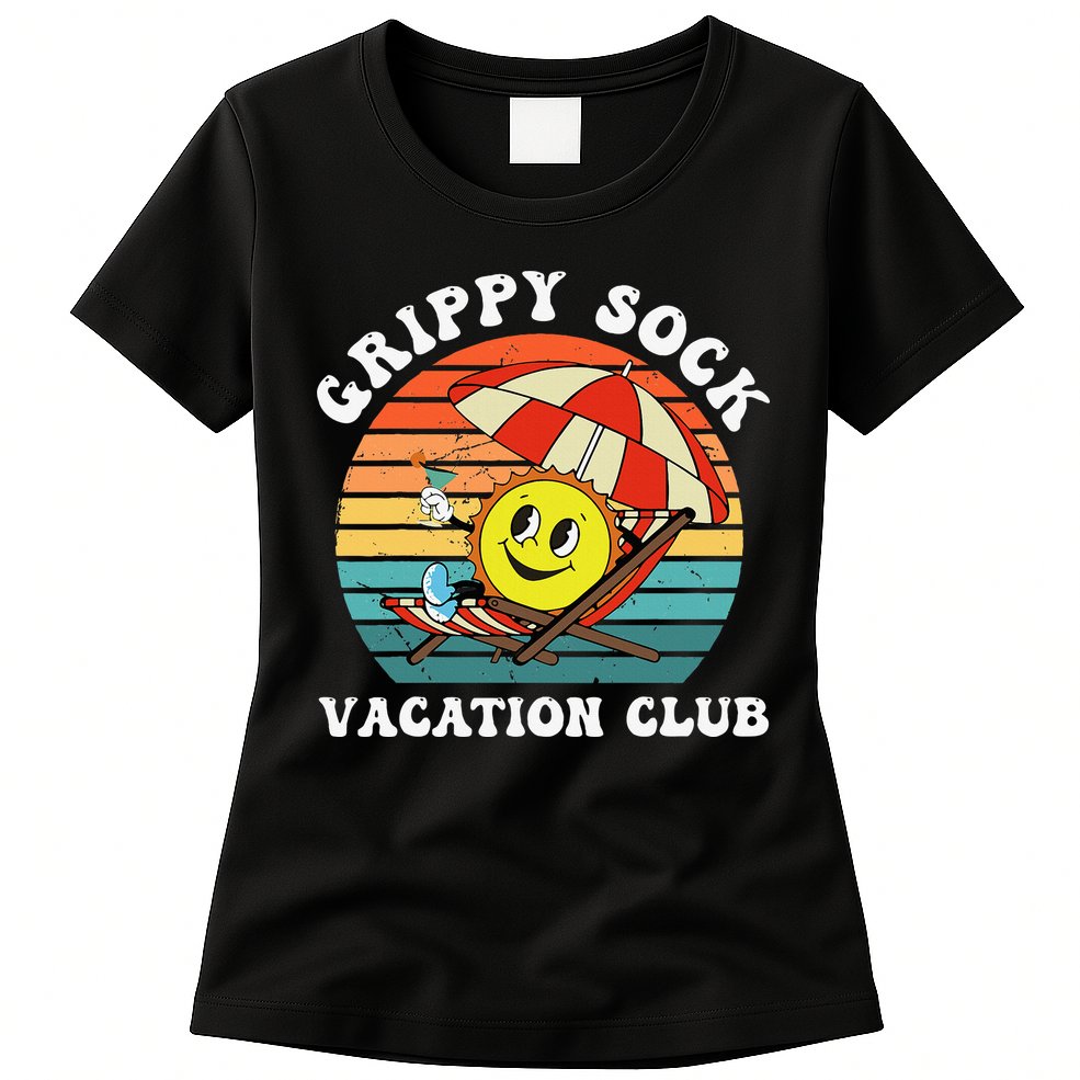 Grippy Sock Vacation Club Funny Womens T-Shirt