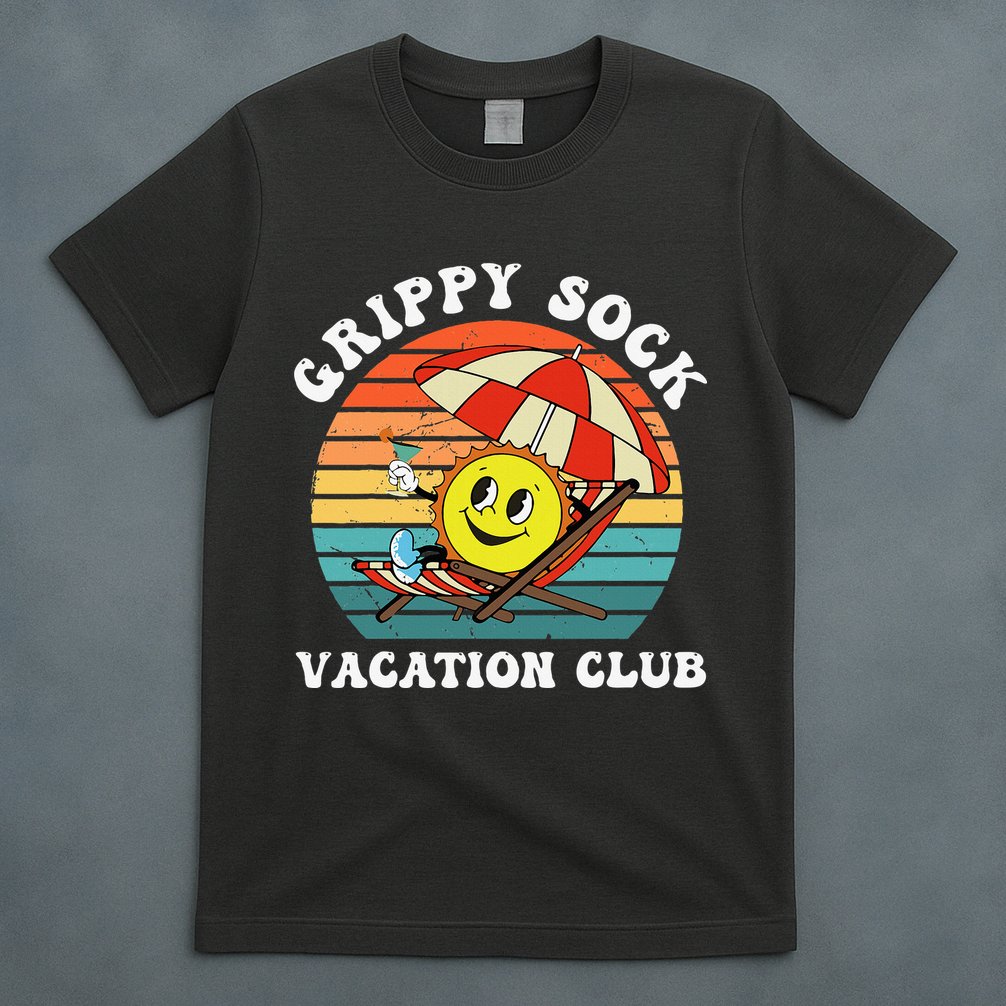 Grippy Sock Vacation Club Funny T-Shirt