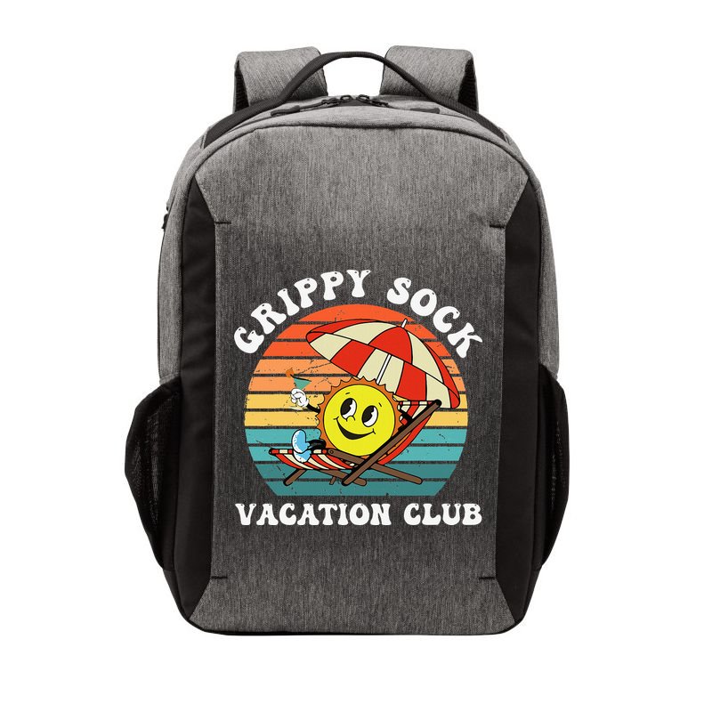 Grippy Sock Vacation Club Funny Vector Backpack