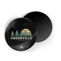 Greenville Sc Vintage Throwback Retro 70s Magnet