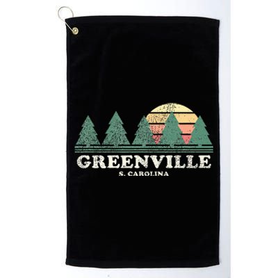 Greenville Sc Vintage Throwback Retro 70s Platinum Collection Golf Towel