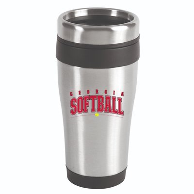 Georgia Softball Vintage Retro Design 16oz Travel Tumbler