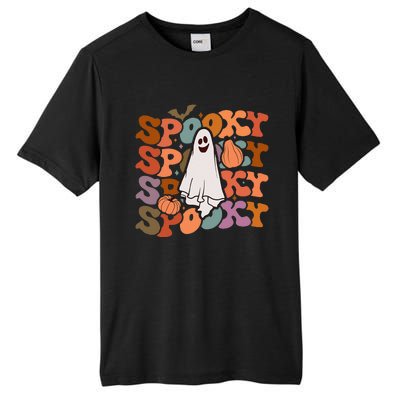 Groovy Spooky Vibes Vintage Floral Ghost Hippie Halloween Gift Tall Fusion ChromaSoft Performance T-Shirt