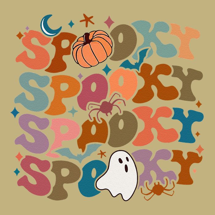 Groovy Spooky Vibes Vintage Floral Ghost Hippie Halloween Button