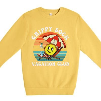 Grippy Sock Vacation Club Funny Premium Crewneck Sweatshirt