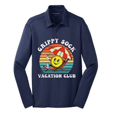 Grippy Sock Vacation Club Funny Silk Touch Performance Long Sleeve Polo