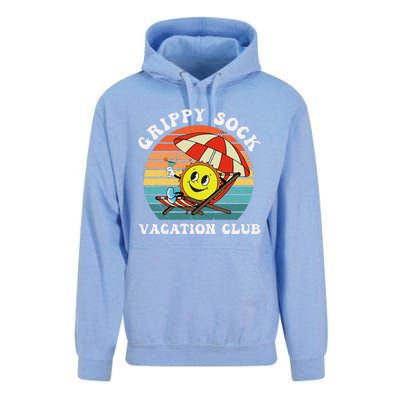 Grippy Sock Vacation Club Funny Unisex Surf Hoodie