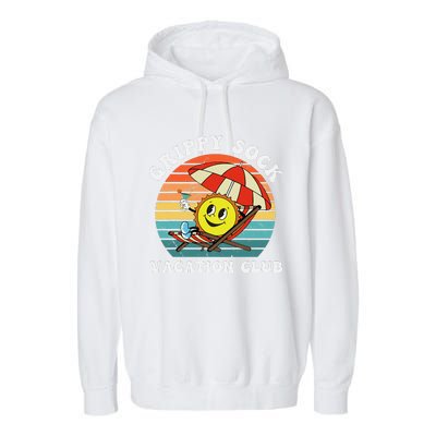 Grippy Sock Vacation Club Funny Garment-Dyed Fleece Hoodie