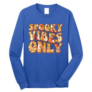 Groovy Spooky Vibes Only Retro Halloween Costume Gift Long Sleeve Shirt