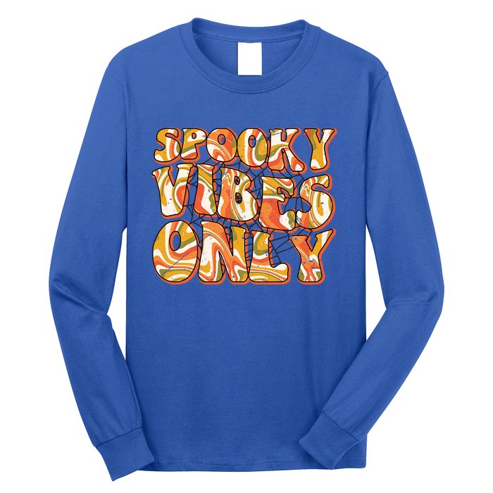 Groovy Spooky Vibes Only Retro Halloween Costume Gift Long Sleeve Shirt