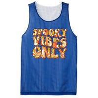 Groovy Spooky Vibes Only Retro Halloween Costume Gift Mesh Reversible Basketball Jersey Tank