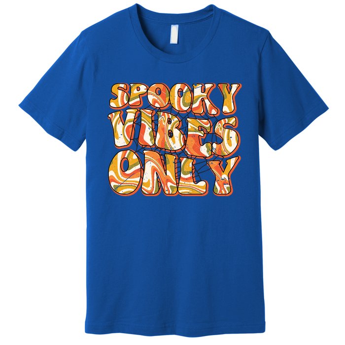 Groovy Spooky Vibes Only Retro Halloween Costume Gift Premium T-Shirt