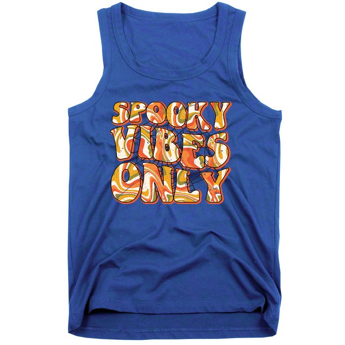 Groovy Spooky Vibes Only Retro Halloween Costume Gift Tank Top