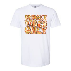 Groovy Spooky Vibes Only Retro Halloween Costume Gift Softstyle CVC T-Shirt