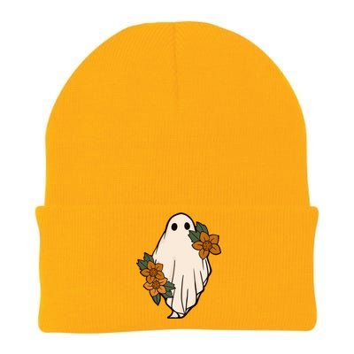 Ghost Sunflower Vintage Halloween Knit Cap Winter Beanie