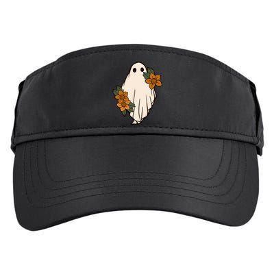 Ghost Sunflower Vintage Halloween Adult Drive Performance Visor