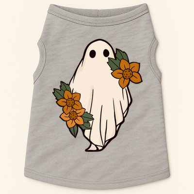 Ghost Sunflower Vintage Halloween Doggie Tank