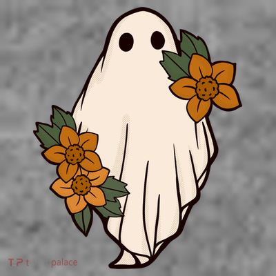 Ghost Sunflower Vintage Halloween T-Shirt
