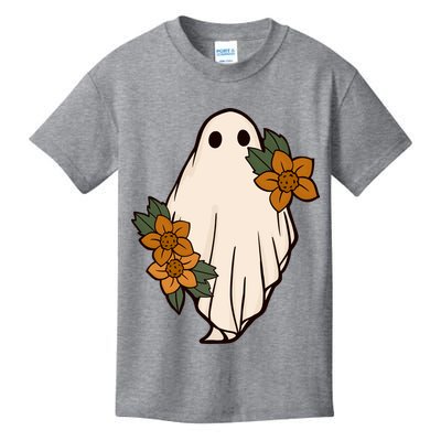 Ghost Sunflower Vintage Halloween Kids T-Shirt