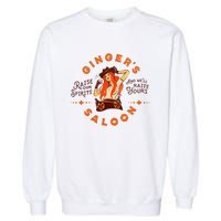 Gingers Saloon Vintage Whiskey Redhead Dive Bar Artist Gift Garment-Dyed Sweatshirt