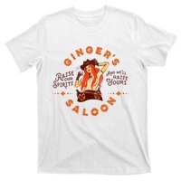 Gingers Saloon Vintage Whiskey Redhead Dive Bar Artist Gift T-Shirt