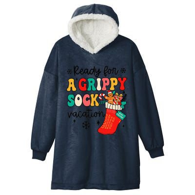 Grippy Sock Vacation Christmas Psych Therapy Mental Health Hooded Wearable Blanket