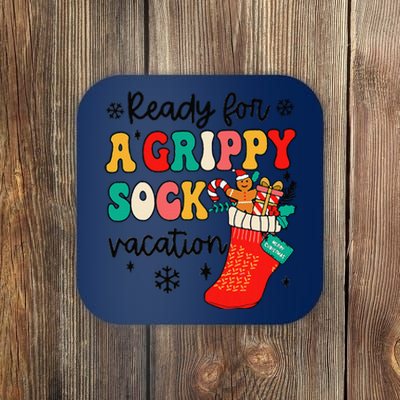 Grippy Sock Vacation Christmas Psych Therapy Mental Health Coaster