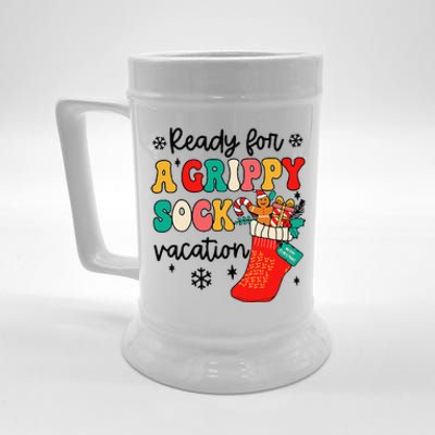 Grippy Sock Vacation Christmas Psych Therapy Mental Health Beer Stein