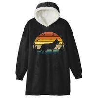 German Shepherd Vintage Retro Mom Dad Dog Pet Lover Gift Hooded Wearable Blanket