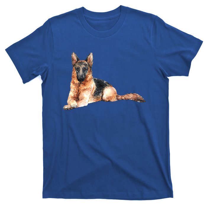 Ger Shepherd Watercolor For Dog Owners Gift T-Shirt