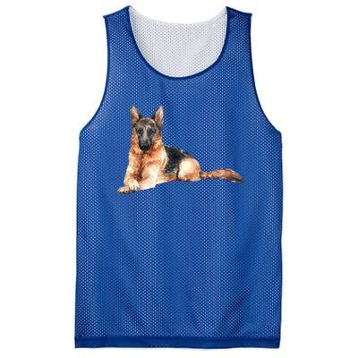 Ger Shepherd Watercolor For Dog Owners Gift Mesh Reversible Basketball Jersey Tank