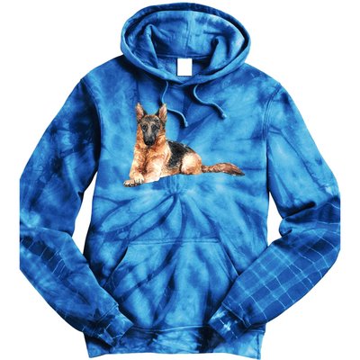 Ger Shepherd Watercolor For Dog Owners Gift Tie Dye Hoodie